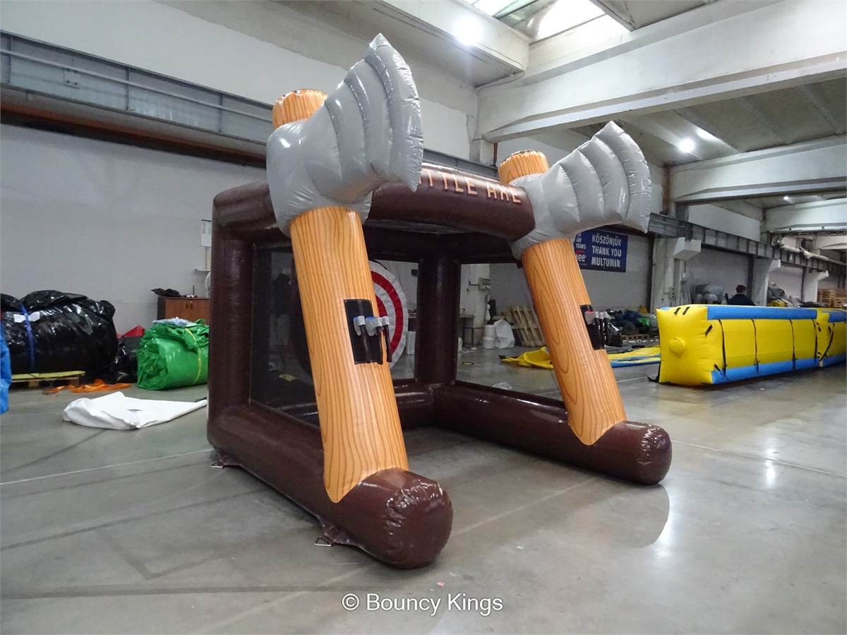Inflatable Axe Throwing Bouncy Castle Hire in Leicester, Nottingham