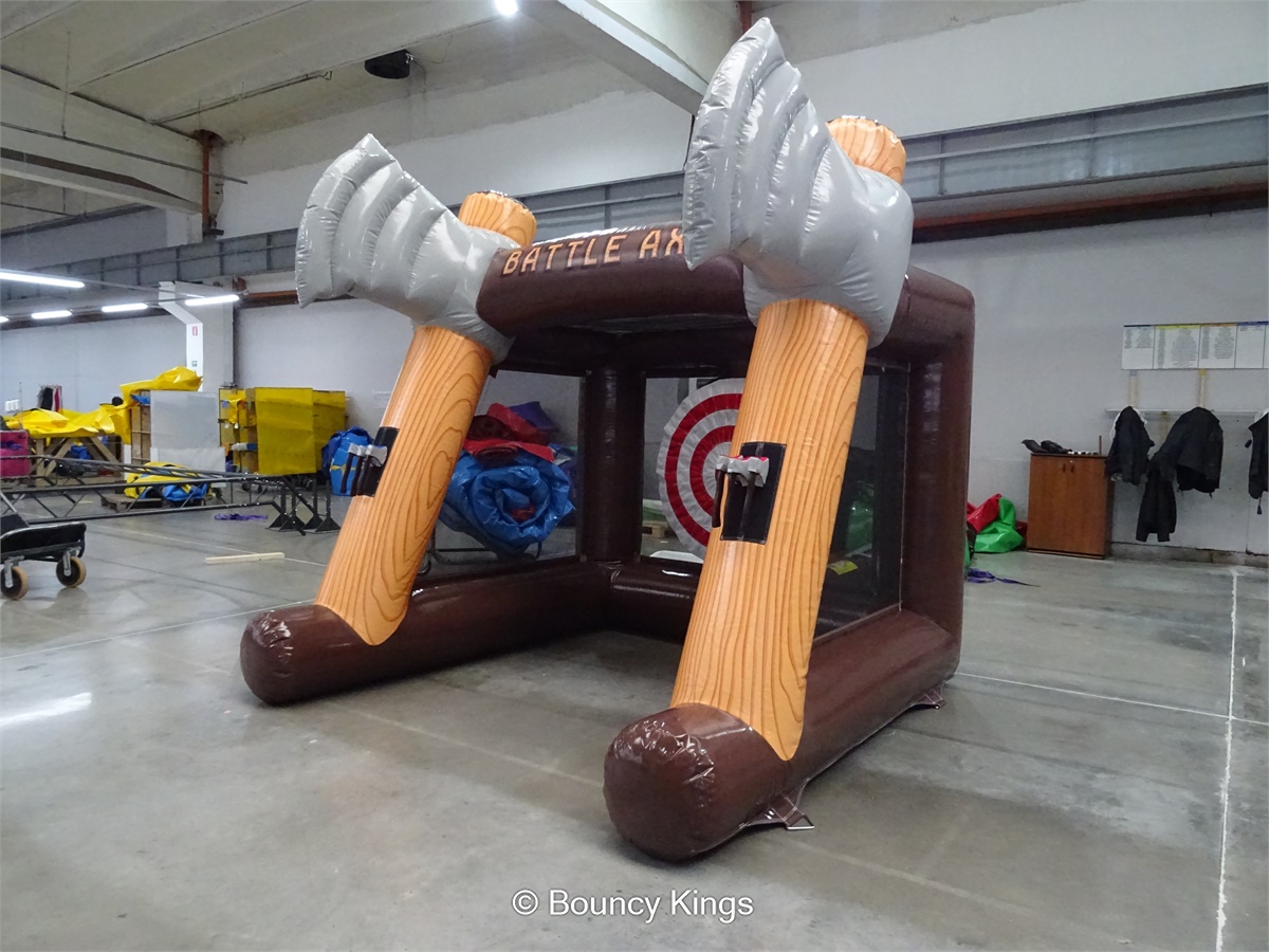 Inflatable Axe Throwing Bouncy Castle Hire in Leicester, Nottingham